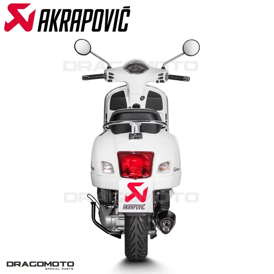 Escape VESPA GTS 125 IGET ABS Super Sport 2018-2020 AKRAPOVIC Negro S-VE125SO... - Imagen 4 de 4