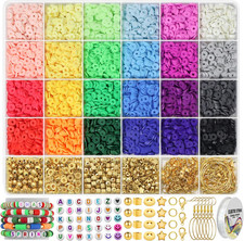 24-Color Polymer Clay Beads Kit for Jewelry Making - 6000 Pieces