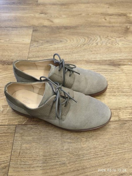 Women Clarks Heels Grey 38 #423A
