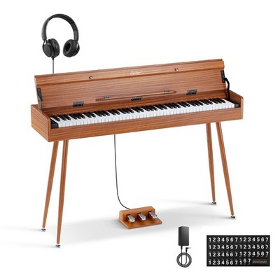 Eastar EUP-100 Digital Piano 88 Weighted Keys Wireless MIDI 3 Pedals Retro Wood