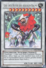 YuGiOh Leo, der Hüter des heiligen Baums LVAL-DE058 Rare Good unl.