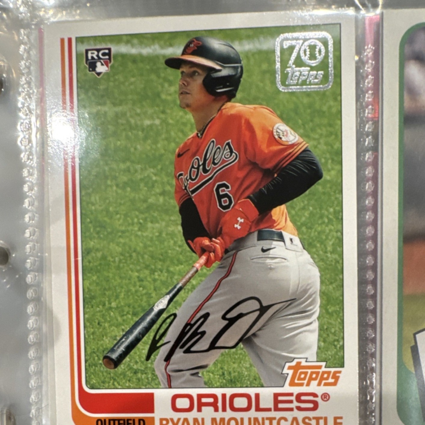Topps 2021 70 Years Rookie Auto Ryan Mountcastle #70YT-32 Orioles