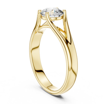 1 Ct Lab Grown Diamond IGI Certified Engagement Wedding Gold Ring 14 K F VVS