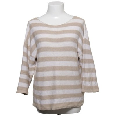 Hallhuber, Strickpullover, Größe: M, Beige/Weiß, Baumwolle/Polyamid #dJs