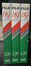 3-New Sealed Fuji VHS Tape High Quality HQ120 Blank 6 Hrs