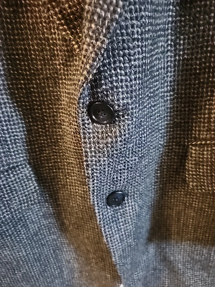 De Colección Lands' End Tweed Abrigo Deportivo Traje Chaqueta Blazer Para Hombre 40R Azul Pata de Gallo Foto 4 de 4