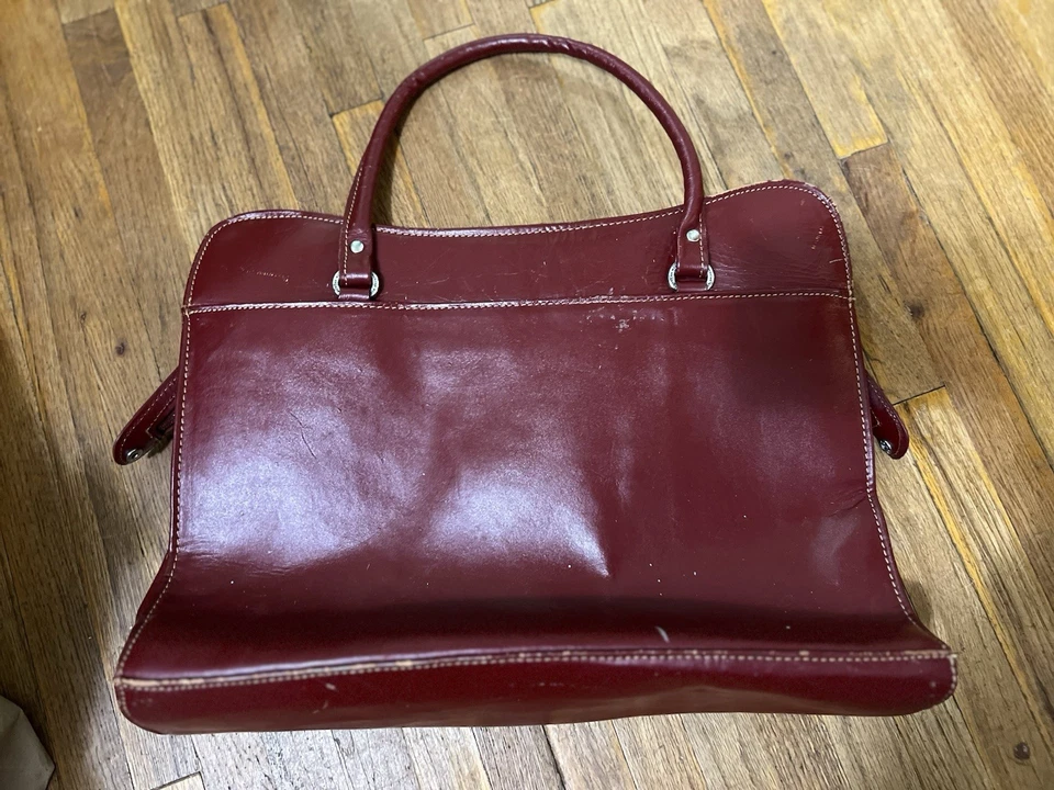 Bolso de Mano American West Tooled Cuero Rojo Hebilla Occidental Cartera Foto 4 de 4