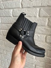 Black cowboy western leather biker Sancho boots 42