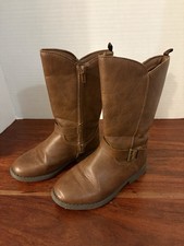 Oshkosh B Gosh Little Girls Boots Faux Leather Zipper Buckle Trim Size 12M
