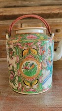 Chinese Porcelain Teapot Rose Medallion