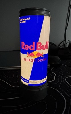 Illuminated Red Bull Energy Drink Can Light Lamp