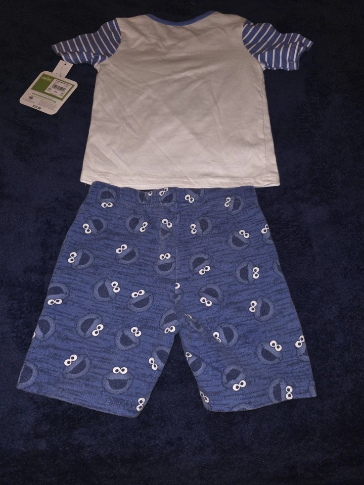 Juego de 2 mamelucos Sesame Street Infant Boys azul monstruo galleta 24M, 2 MM lote 24M Foto 4 de 4