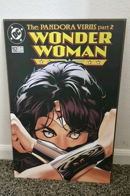 DC Comics Wonder Woman ''Pandora Virus Part 2'' WOODEN 3D PICTURE ART PIC. 13X19.