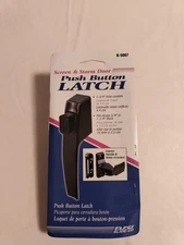 Push Button Screen Storm Door Latch Handle Set Night Lock Lever Metal Door Black