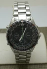Vintage Seiko Flightmaster 7T34-6A00 Pilot Steel Quartz Chronograph Watch c1990