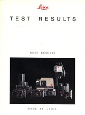 Original Promo Brochure Leica Test Results