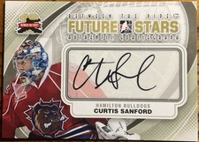2011-12 ITG Between The Pipes Autographs Curtis Sanford #A-CS Hamilton Bulldogs