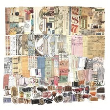 200 Pieces Vintage Ephemera Scrapbooking Supplies Pack for Journaling, Decoup...