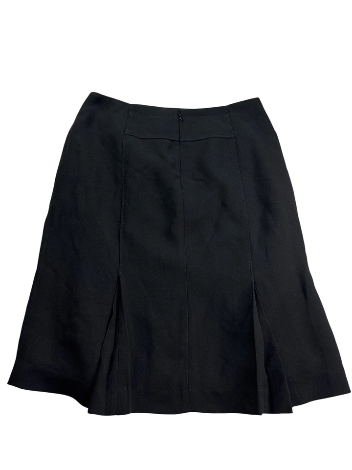 Falda plisada vintage Y2K Ann Taylor para mujer negra línea A forrada hasta la rodilla Foto 2 de 4