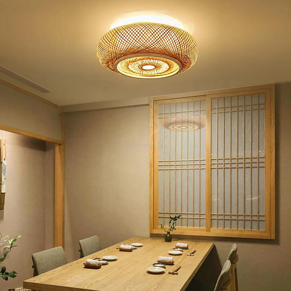 Bamboo flush mount deals