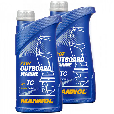 Outboard Marine Motoröl MANNOL API TC 2x 1 Liter Außenbordmotoröl Motor Öl Oel