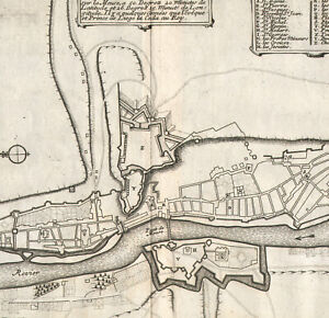 1691 Gravure Originale Plan Carte Dinant Wallonie Belgique Ebay