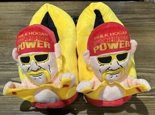 New Men's WWE Hulk Hogan Hulkamania NWO Wrestling Plush Character Slippers WWF L