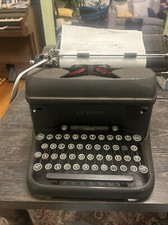 LC SMITH Super-Speed Typewriter Made in USA Antique chrome-ringed keys Vintage thumbnail