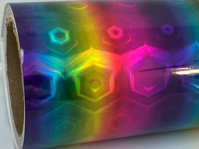 Multi Color Holographic Vinyls, choose pattern and size,  Rainbow Colors 