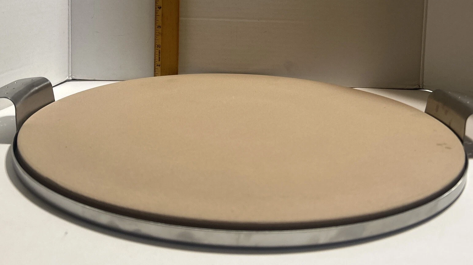 Our Table 15” Inch Round Pizza Stone W/stainless Steel Tray