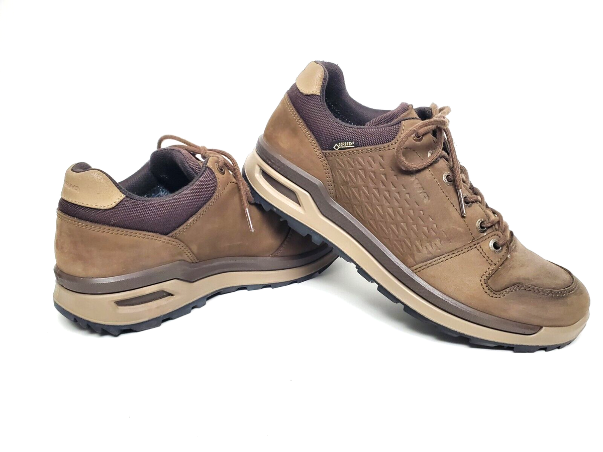 LOWA LOCARNO GTX LO Hiker Brown Leather Sneaker Shoes Men display picture 2