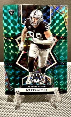 2022 Mosaic MAXX CROSBY Green Prizm Base Parallel 2 NFL Las Vegas Raiders