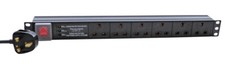 Power Distribution Unit (PDU) 6 x 13A 19" Rack Surge Protection 3m