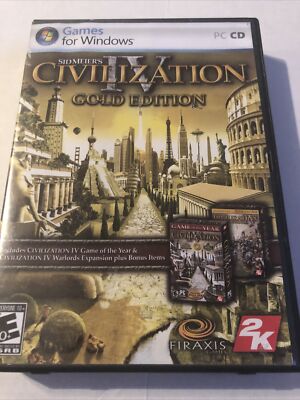 Sid Meier's Civilization IV: Gold Edition (PC, 2007) Authentic W/ Box/booklet