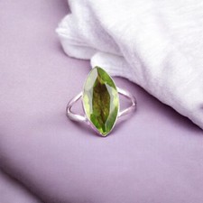 Peridot Gemstone 925 Sterling Silver Bohemian Jewelry Ring Gift For All Occasion