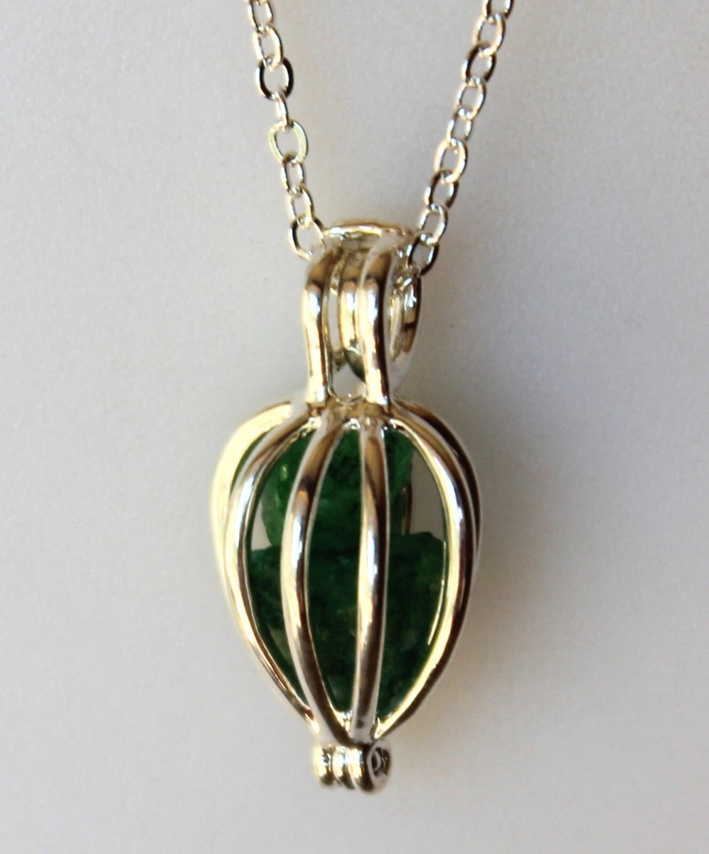 Pendentif émeraude, Pyrite Et Calcite En Argent 925 - 5,32g, Cabochon Libre, Avec Certificat