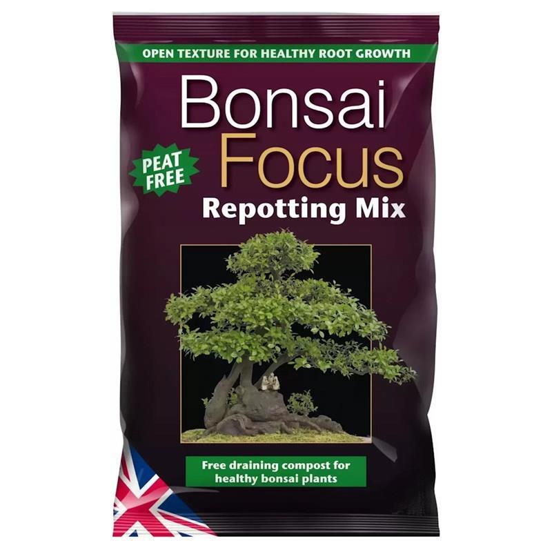 Bonsai Focus Repotting Mix Peat Free Plant Soil Garden Growth Technology 3L Bag