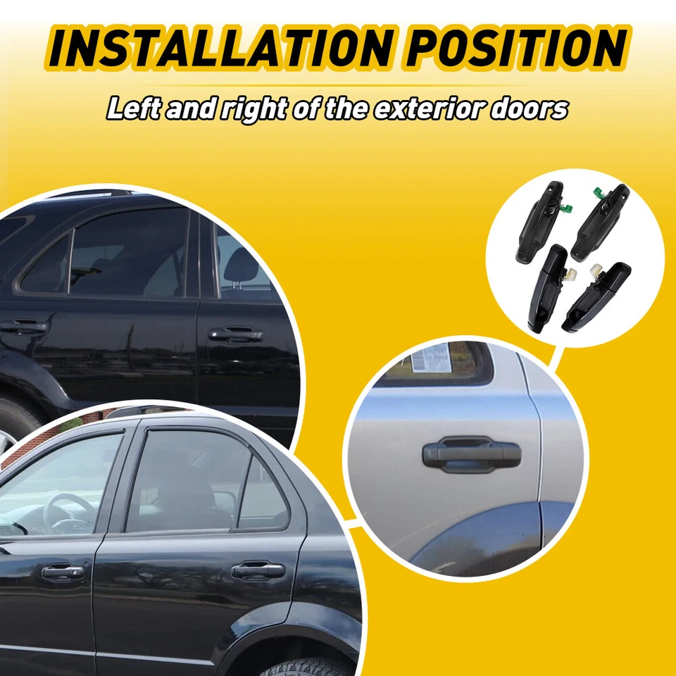 Manija de puerta exterior delantera+trasera izquierda derecha para Kia Sorento LX 2003-2009 Foto 2 de 4