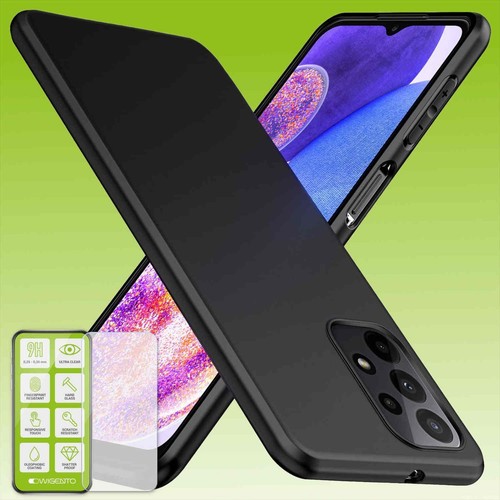 For Samsung Galaxy A23 5G silicone case + H9 glass mobile phone bag