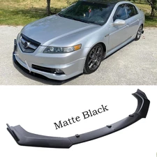 For Acura TL 2008-2014 Matte Black Front Bumper Lip Spoiler Bodykit (3Pcs)