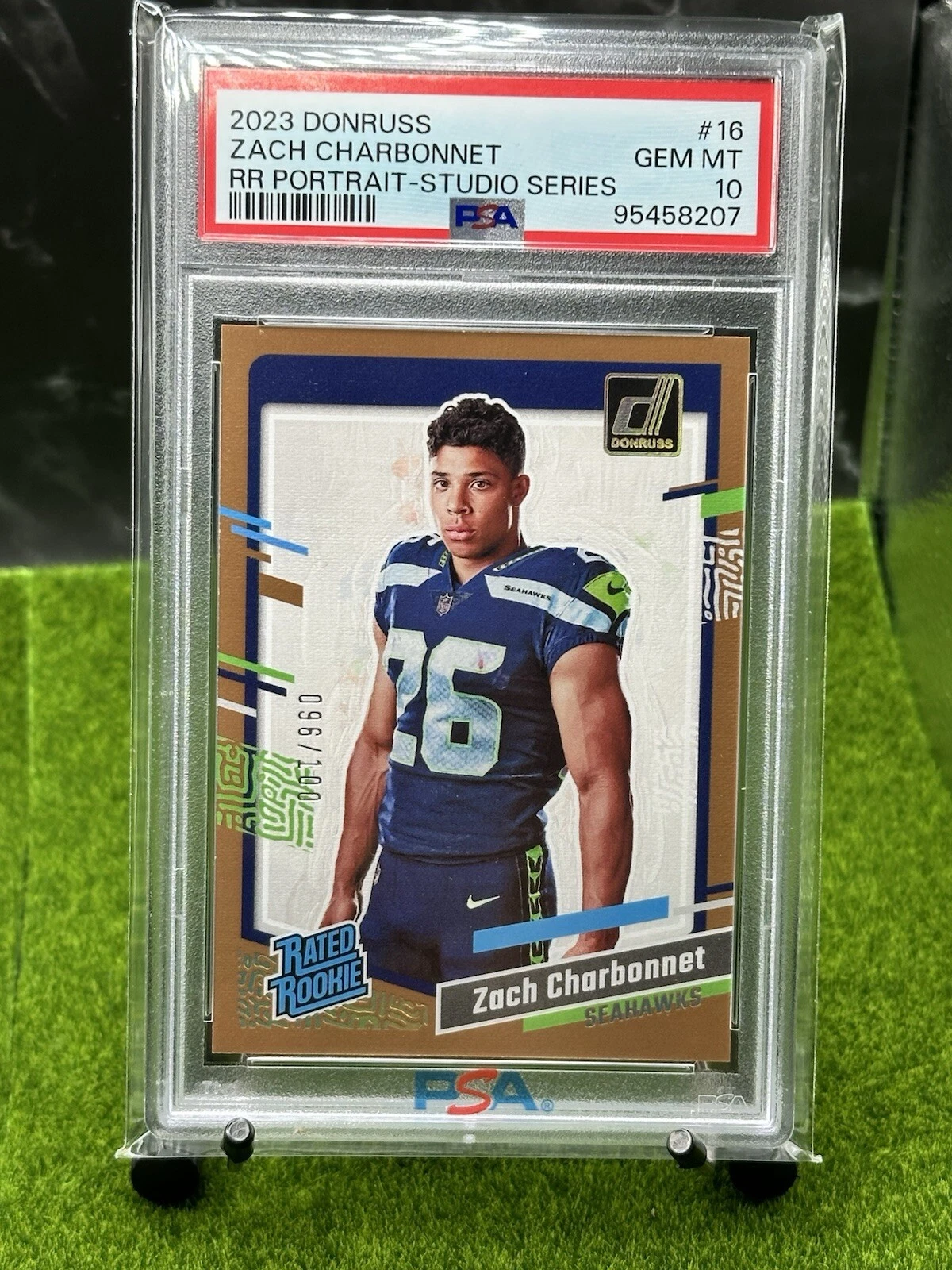 Zach Charbonnet Panini Donruss Rated Rookies Portrait #16 Studio Series
