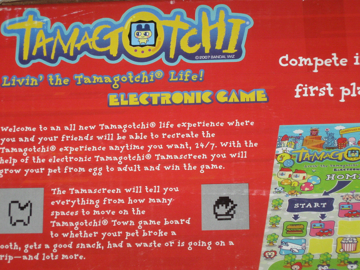 Livin the Life Orange Tamagotchi Electronic Board Game RARE 2007