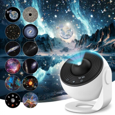 12in1 Galaxy Starry Sky Projector Night Light Rotating LED Planetarium Star Lamp