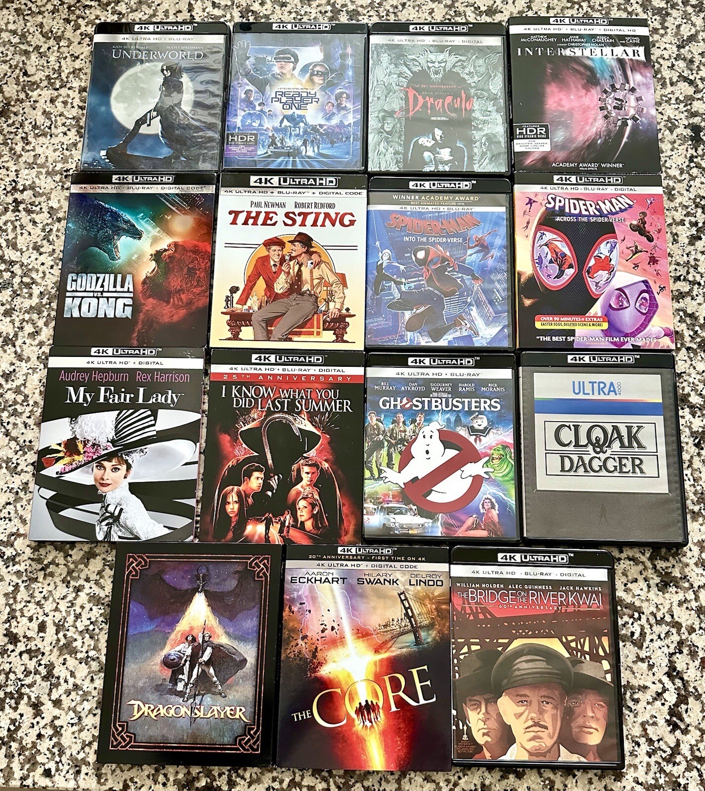 Lot Of 15 4K Ultra HD Discs SPIDERMAN ACROSS THE SPIDERVERSE and