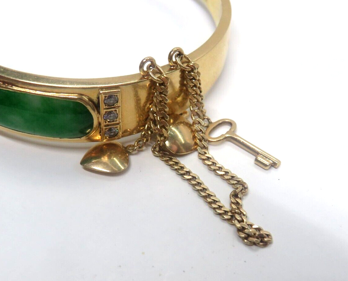 Stunning Solid 18K Yellow Gold Hinged Bangle BRAC… - image 3