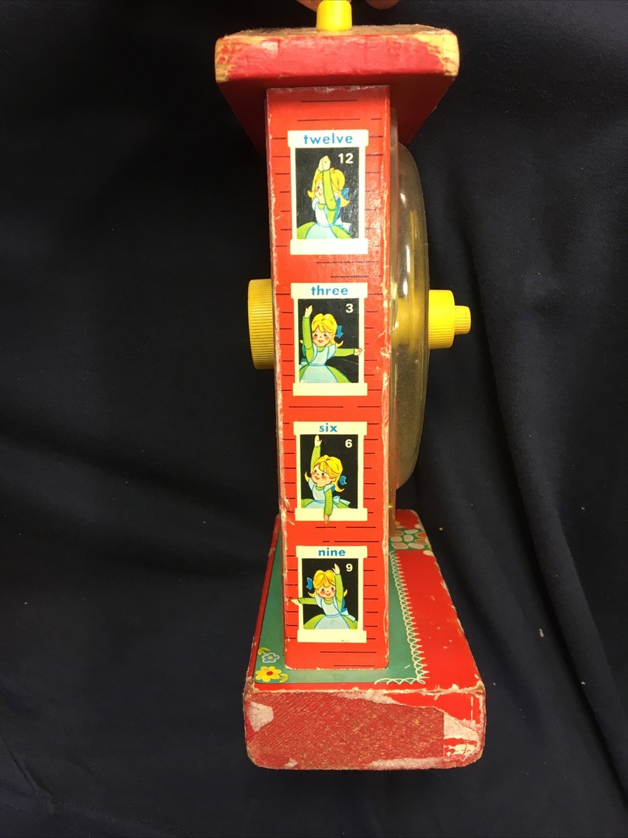 BOÎTE À MUSIQUE Fisher Price Music Box Teaching Clock 998 ( 1962/1968