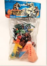 Durham The Lone Ranger Cowboy and Indian plastic figure set
