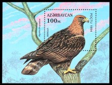 AZERBAIJAN 463 - Golden Eagle "Aquila chrysaetos" (pb76373)