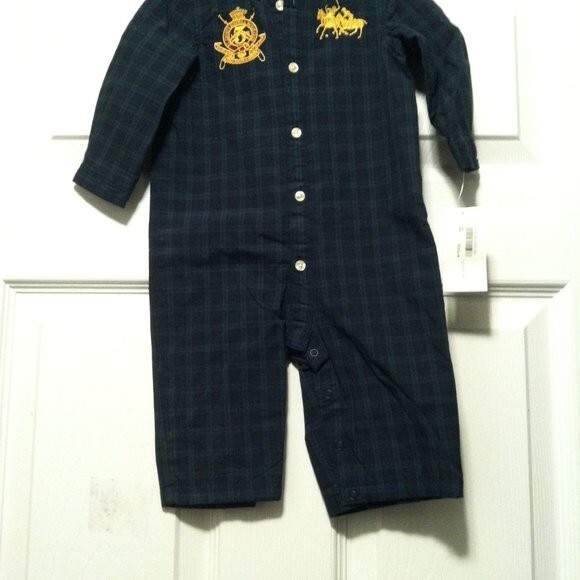 POLO RALPH LAUREN size: 6 months BOYS NEW 100%cotton ROMPER 
