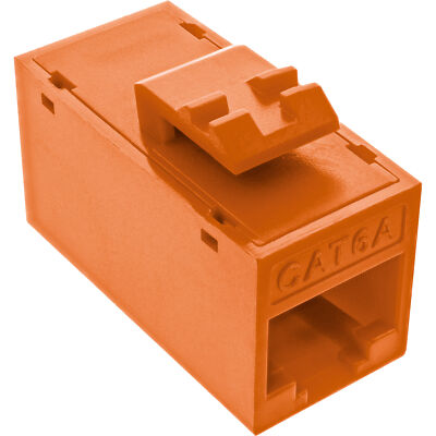 InLine  Keystone RJ45 Buchse/Buchse, ungeschirmt, Cat.6A, 8er Pack, orange